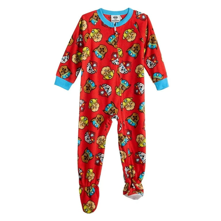 Paw Patrol Marshall Rubble Chase Fleece Footed Pajama Sleeper 3T
