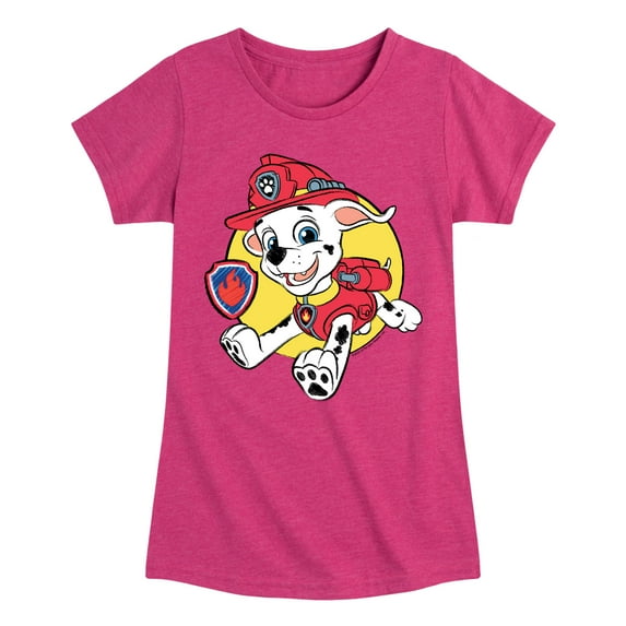 Paw Patrol - Marshall Sketch - Toddler & Youth Girls Short Sleeve Graphic T-Shirt