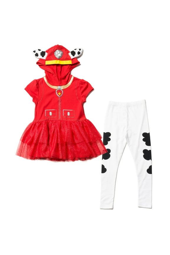 Marshall Toddler Girls Cosplay T-Shirt Dress and Leggings Outfit Set Toddler to Little Kid