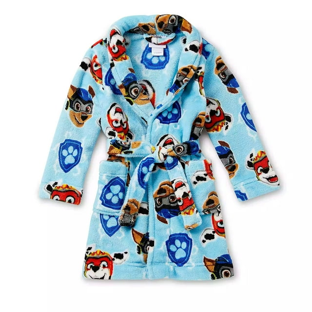 Paw Patrol Marshall and Chase Blue Character Toddler Boy's Robe