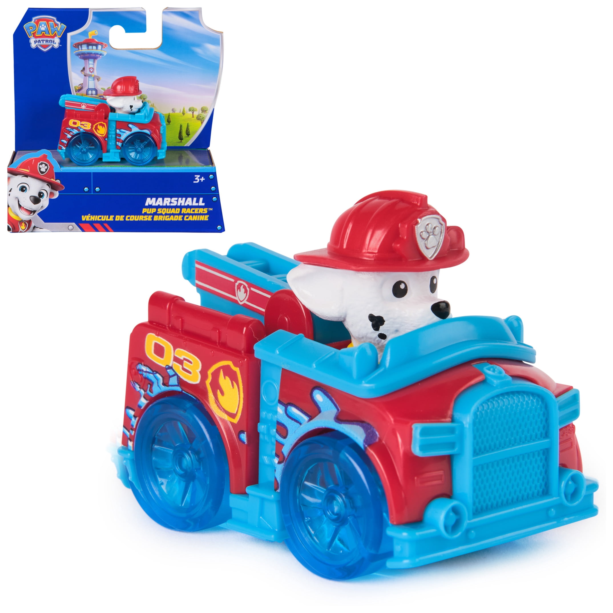 PAW Patrol Pup Squad Marshall Splash Racer Toy Vehicle, for Kids 3+
