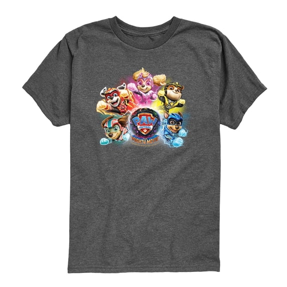 Paw Patrol - Mighty Movie Character Group - Toddler Boys Short Sleeve Graphic T-Shirt