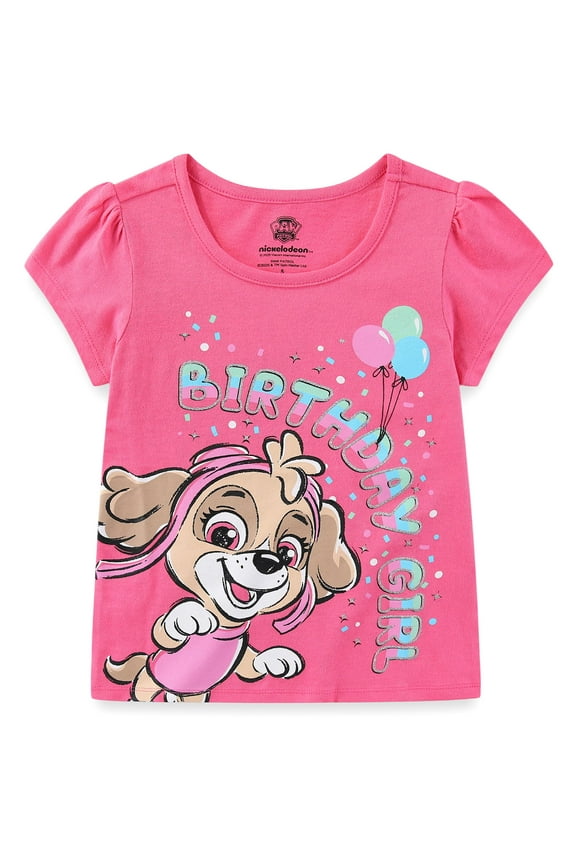 Nickelodeon Birthday Short Sleeve T-Shirt (Girls), Sizes 2T-6X