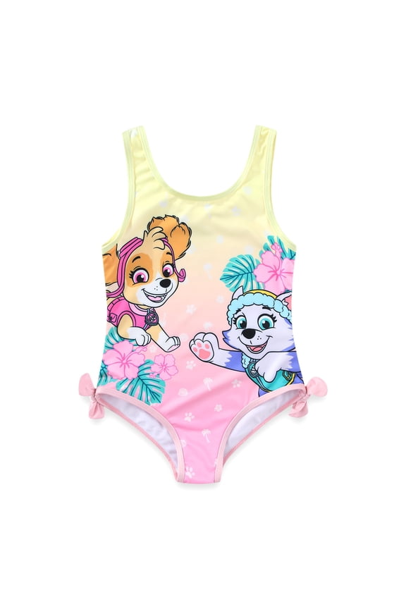 Nickelodeon Skye Everest Swimsuit UPF 50+ One Piece Bathing Suit(Girls), Sizes 2T-7