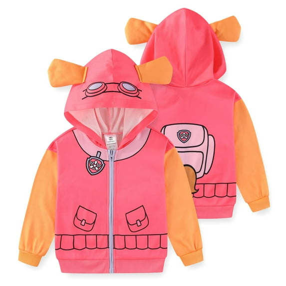 Paw Patrol Nickelodeon Skye Full Zip Up Hoodie (Girls), Sizes 3T-7
