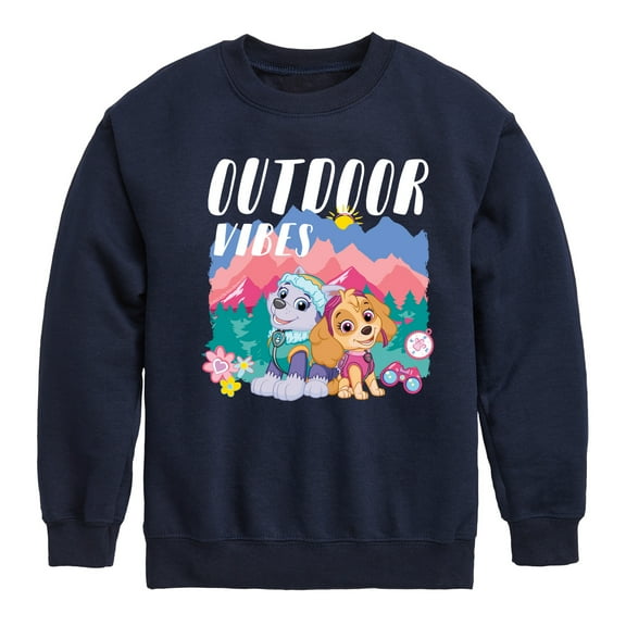 Paw Patrol - Outdoor Vibes - Toddler And Youth Crewneck Fleece Sweatshirt