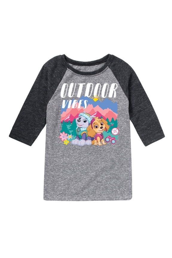 - Outdoor Vibes - Toddler And Youth Raglan Graphic T-Shirt