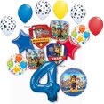 thumbnail image 1 of Paw Patrol Party Supplies Chase, Marshall and friends 4th Birthday Balloon Bouquet Decorations, 1 of 9