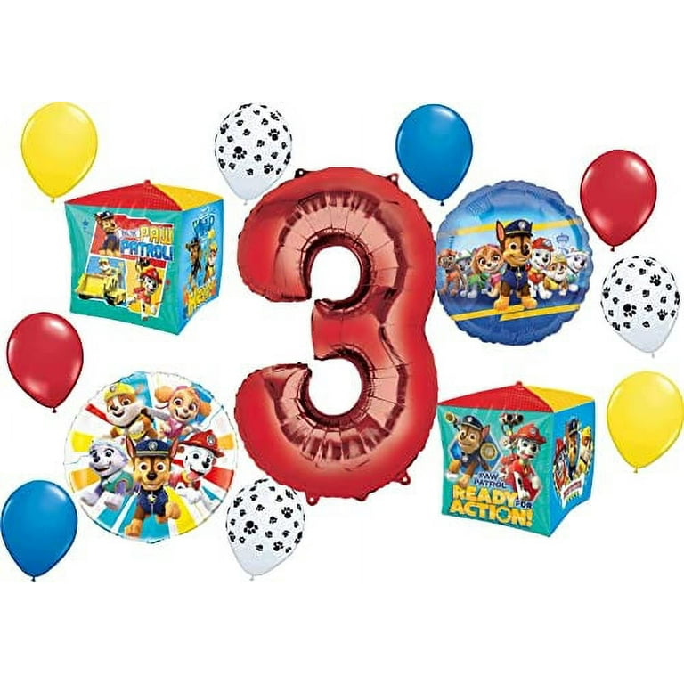 Paw Patrol Party Supplies Yelp for HELP 3rd Birthday Balloon Bouquet  Decorations 
