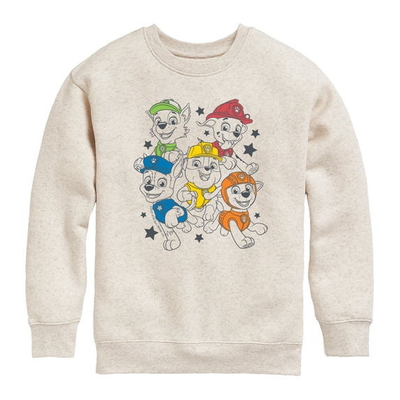 Paw Patrol - Color Block - Youth Boys Crew Fleece Sweatshirt