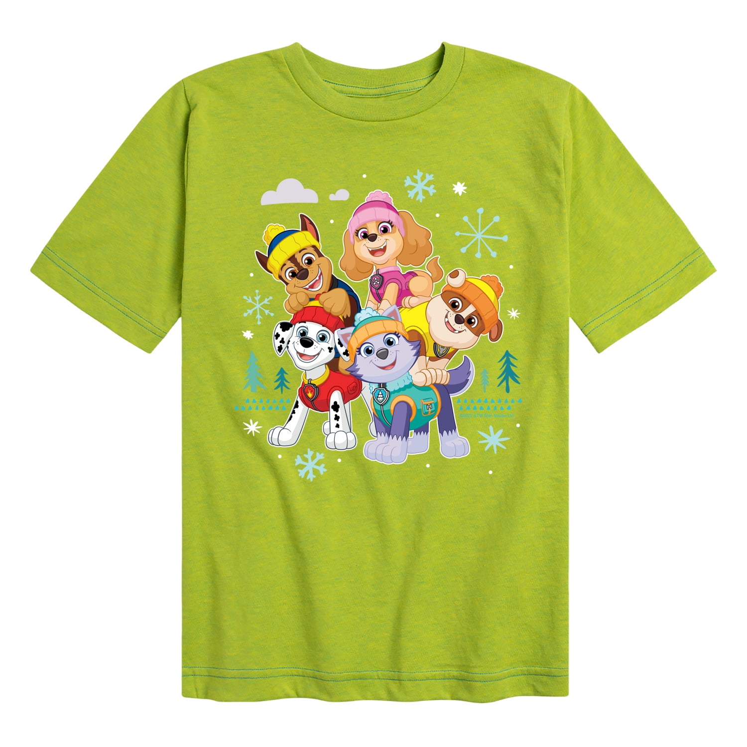 Short - Patrol Youth Graphic With Icons Sleeve Patrol Paw T-Shirt Group - And Paw Toddler