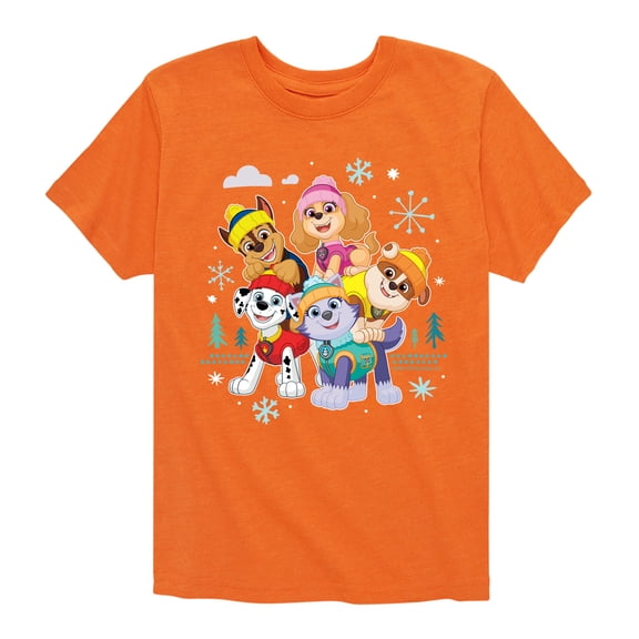 Paw Patrol - Paw Patrol Group With Icons - Toddler And Youth Short Sleeve Graphic T-Shirt