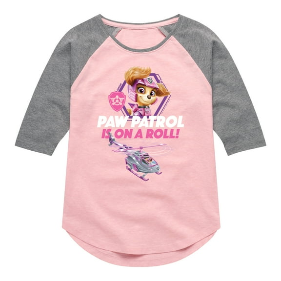 Paw Patrol - Paw Patrol Is On A Roll - Toddler And Youth Girls Raglan Graphic T-Shirt