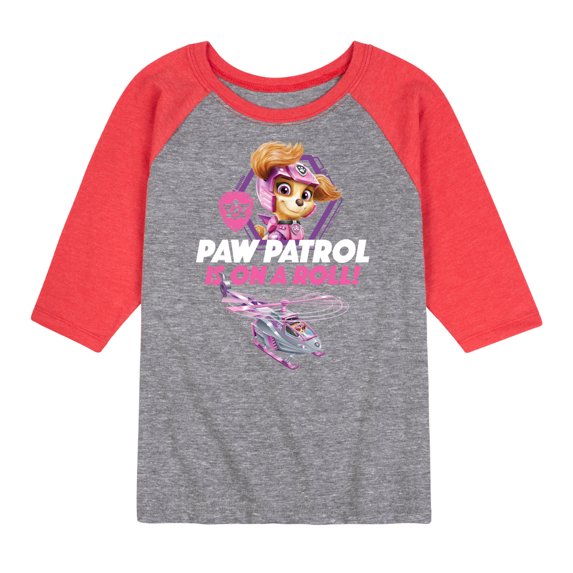 Paw Patrol - Paw Patrol Is On A Roll - Toddler And Youth Raglan Graphic T-Shirt