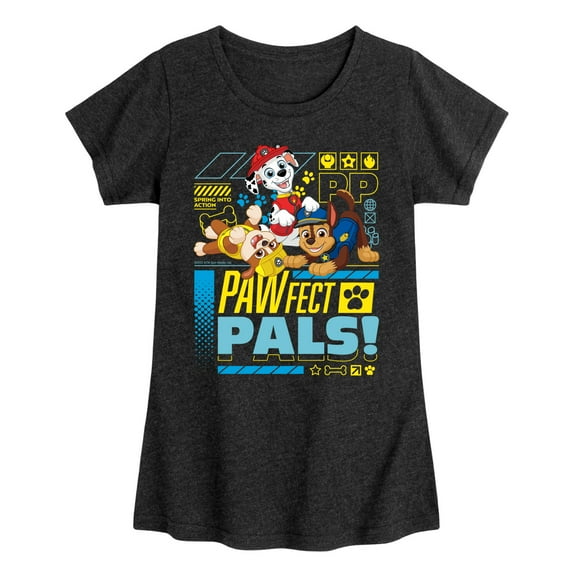 Paw Patrol - Pawfect Pals - Toddler & Youth Girls Short Sleeve Graphic T-Shirt