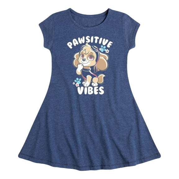 Paw Patrol - Pawsitive Vibes - Toddler And Youth Girls Fit And Flare Dress