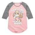 thumbnail image 1 of Paw Patrol - Pawsitive Vibes - Toddler And Youth Girls Raglan Graphic T-Shirt, 1 of 5