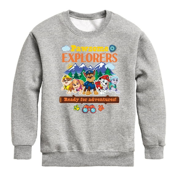 Paw Patrol - Pawsome Explorers - Toddler And Youth Crewneck Fleece Sweatshirt