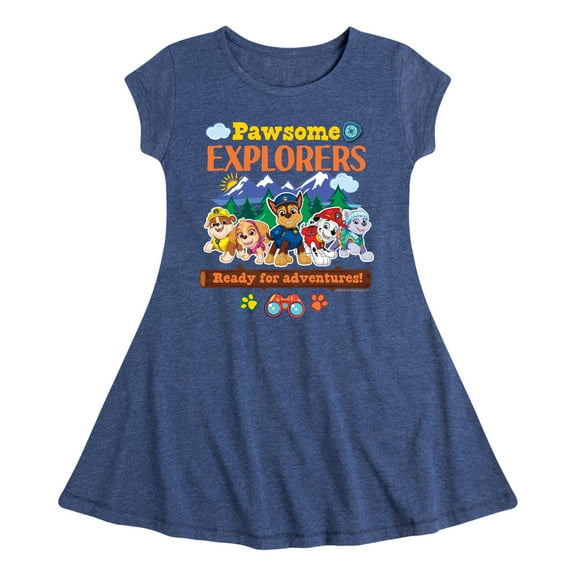 Paw Patrol - Pawsome Explorers - Toddler And Youth Girls Fit And Flare Dress