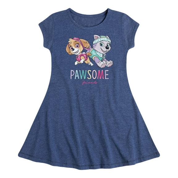 Paw Patrol - Pawsome Friends - Toddler And Youth Girls Fit And Flare Dress