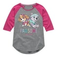 thumbnail image 1 of Paw Patrol - Pawsome Friends - Toddler And Youth Girls Raglan Graphic T-Shirt, 1 of 5