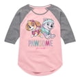 thumbnail image 1 of Paw Patrol - Pawsome Friends - Toddler And Youth Girls Raglan Graphic T-Shirt, 1 of 5