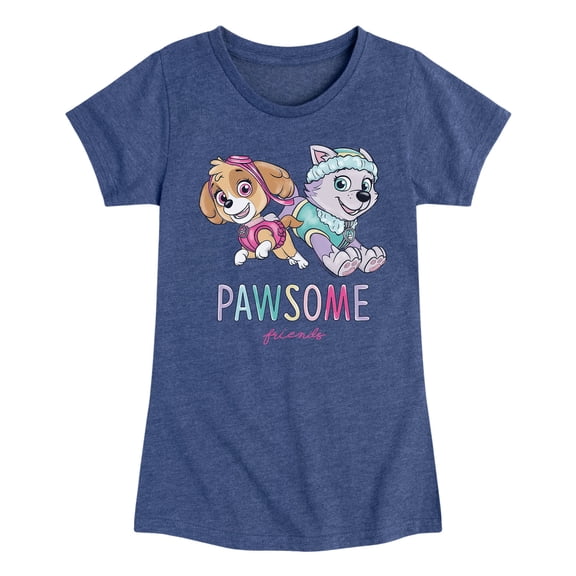 Paw Patrol - Pawsome Friends - Toddler And Youth Girls Short Sleeve Graphic T-Shirt