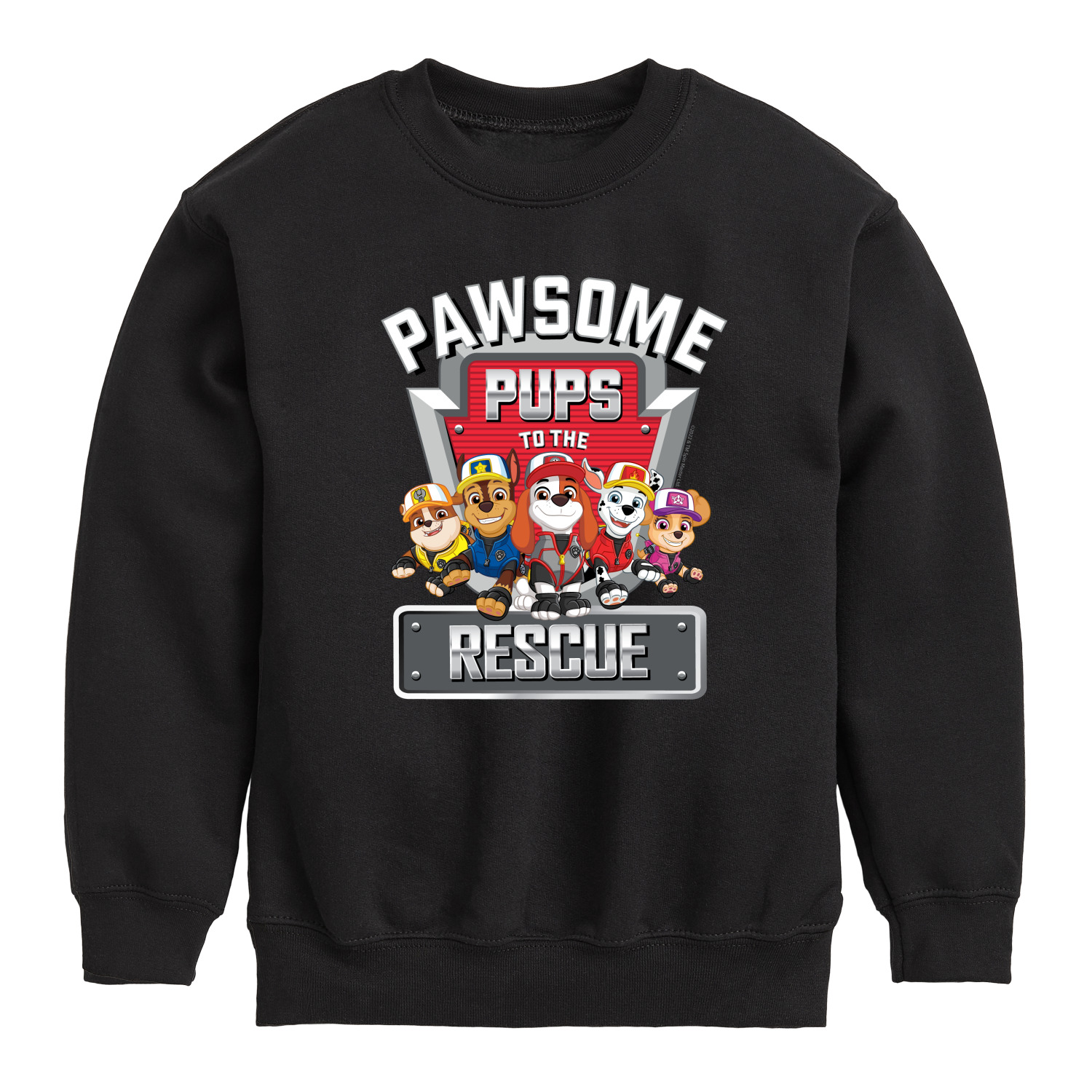 Sweat-shirt Paw Patrol Pour Garçon - Pull Manches Longues Gris, 80% Coton, 260g/m², Licence Officielle