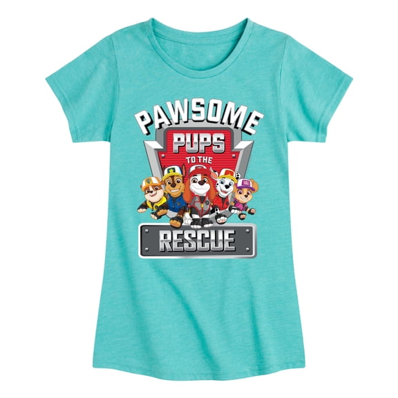 Paw Patrol - Pawsome Pups To The Rescue - Toddler And Youth Girls Short Sleeve Graphic T-Shirt