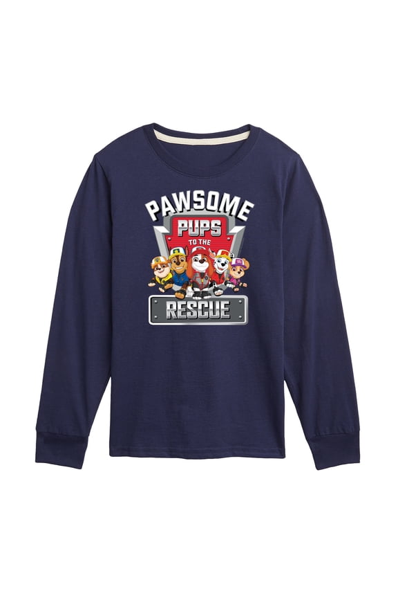 - Pawsome Pups To The Rescue - Toddler And Youth Long Sleeve Graphic T-Shirt