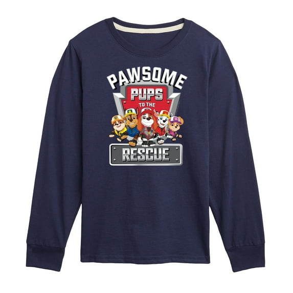 Paw Patrol - Pawsome Pups To The Rescue - Toddler And Youth Long Sleeve Graphic T-Shirt