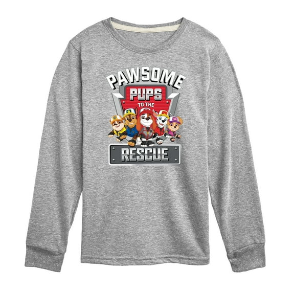 Paw Patrol - Pawsome Pups To The Rescue - Toddler And Youth Long Sleeve Graphic T-Shirt