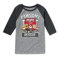 thumbnail image 1 of Paw Patrol - Pawsome Pups To The Rescue - Toddler And Youth Raglan Graphic T-Shirt, 1 of 6