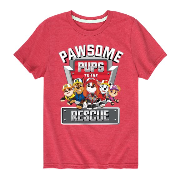 Paw Patrol - Pawsome Pups To The Rescue - Toddler And Youth Short Sleeve Graphic T-Shirt
