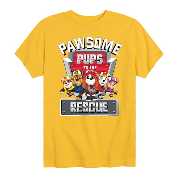 Paw Patrol - Pawsome Pups To The Rescue - Toddler And Youth Short Sleeve Graphic T-Shirt