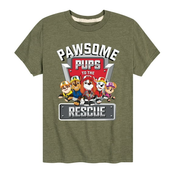 Paw Patrol - Pawsome Pups To The Rescue - Toddler And Youth Short Sleeve Graphic T-Shirt