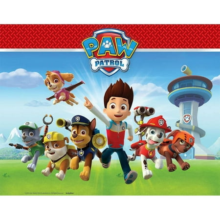 Amscan Paw Patrol Plastic Tablecloth, 96" x 54"