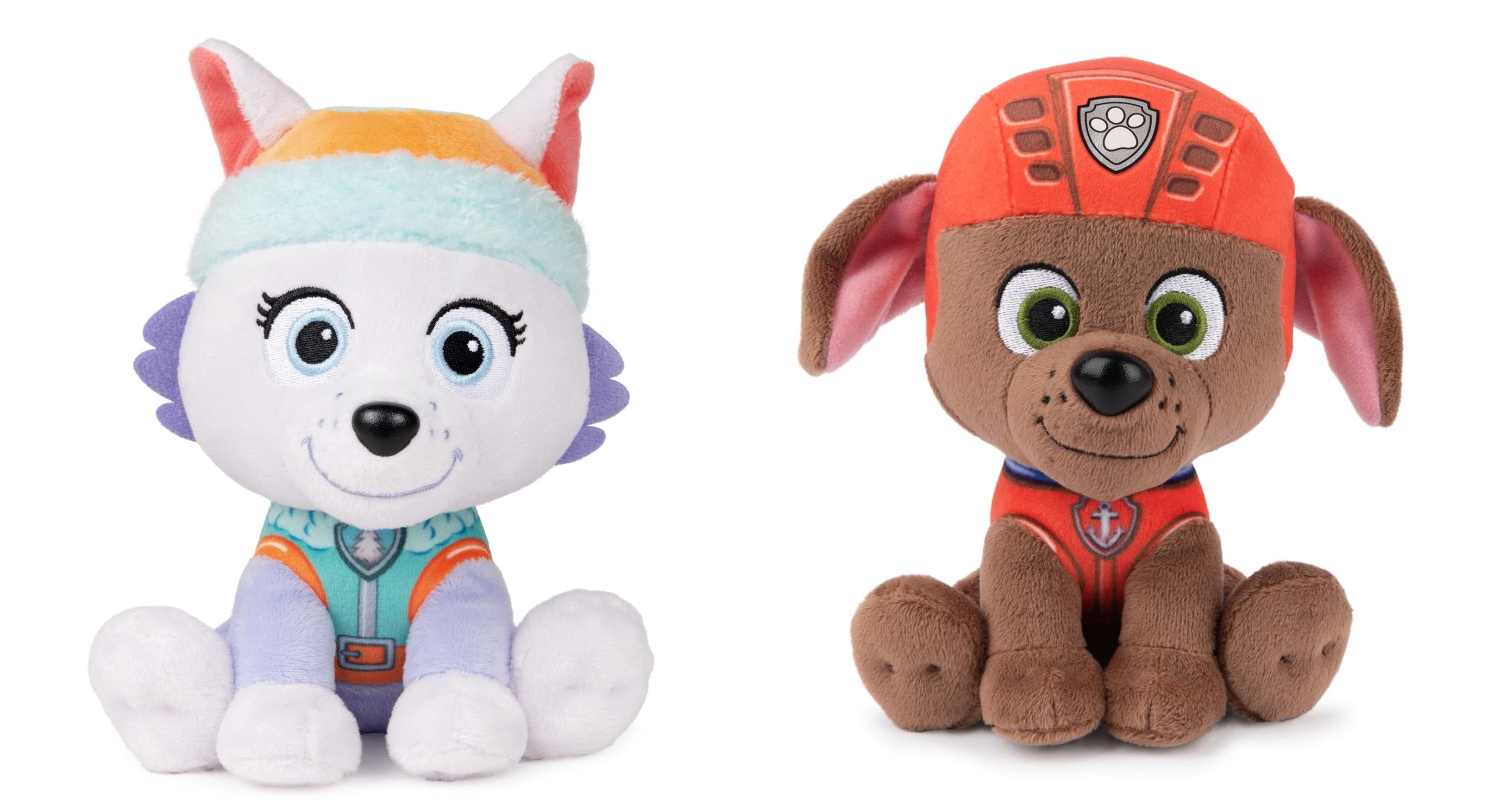 Paw Patrol Plush Bundle of 2, 6 inch Everest and Zuma