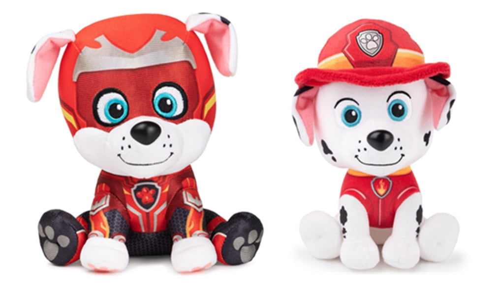 Paw Patrol Plush Bundle of 2, 6 inch Marshall and Mighty Movie Marshall