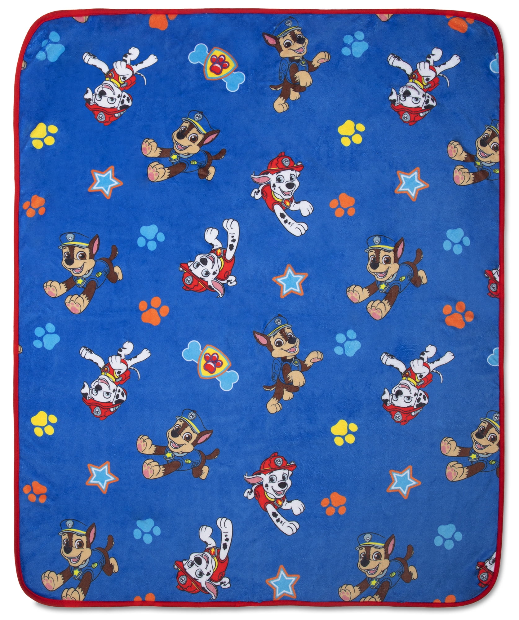 Paw Patrol Plush Toddler Blanket, Blue, 40"x50", Boy or Girl
