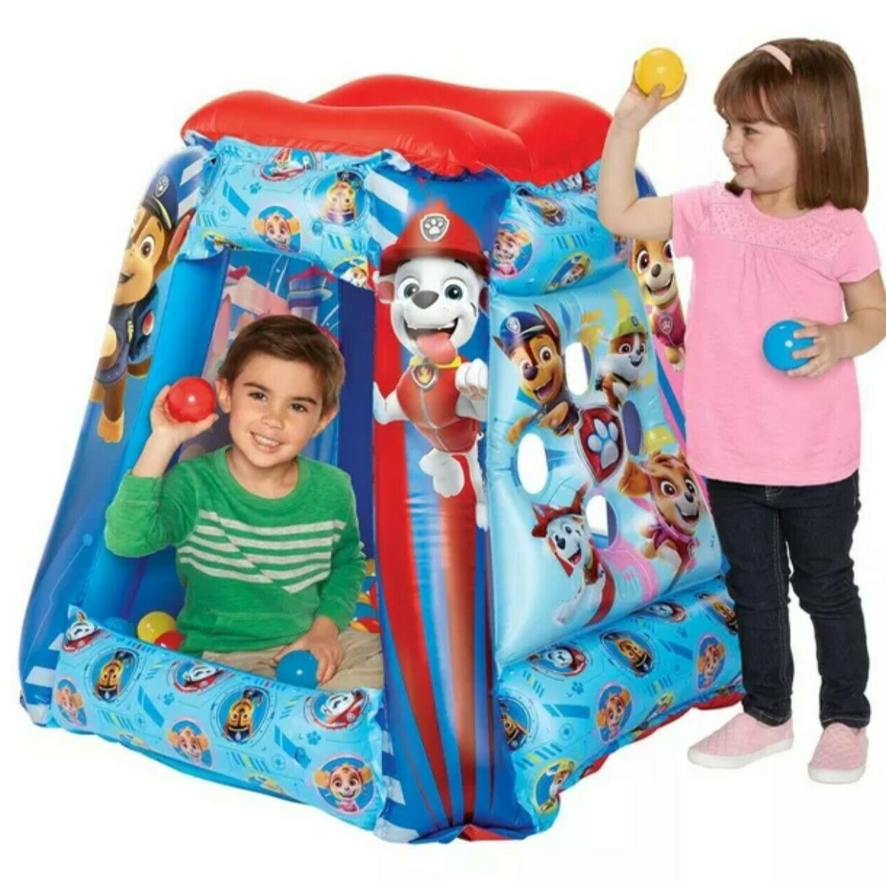 Walmart savings: Walmart Black Friday Deals 2025 Free Shipping! Paw Patrol Indoor Inflatable Ball Pit Playland with 20 Soft Flex Balls for Child 2+