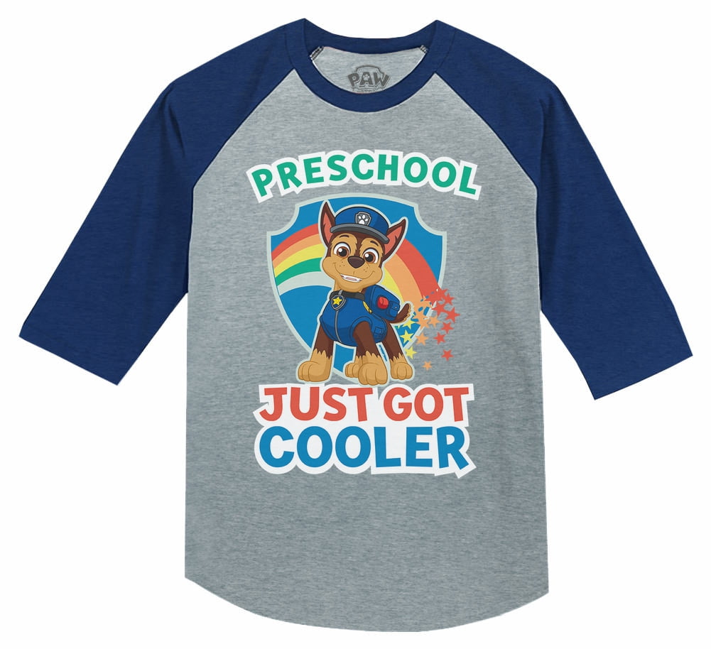 Paw Patrol Preschool Shirt \'Just - Graphic Preschool - Tee High-Quality Navy First for Day Official - and Boys for 2T Durable Perfect of Cooler\' - Got Cool Nickelodeon - Design Print
