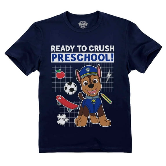 Paw Patrol Preschool Shirt for Boys - Official Nickelodeon Graphic Print Tee - High-Quality and Durable - Perfect for First Day of Preschool - Cool 'Just Got Cooler' Design - Navy 2T