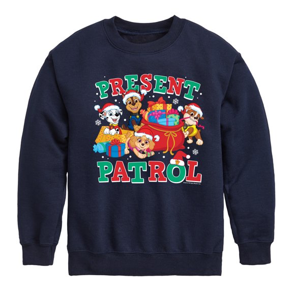 Paw Patrol - Present Patrol - Toddler And Youth Crewneck Fleece Sweatshirt