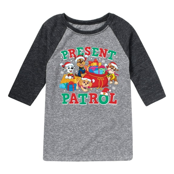 Paw Patrol - Present Patrol - Toddler And Youth Raglan Graphic T-Shirt