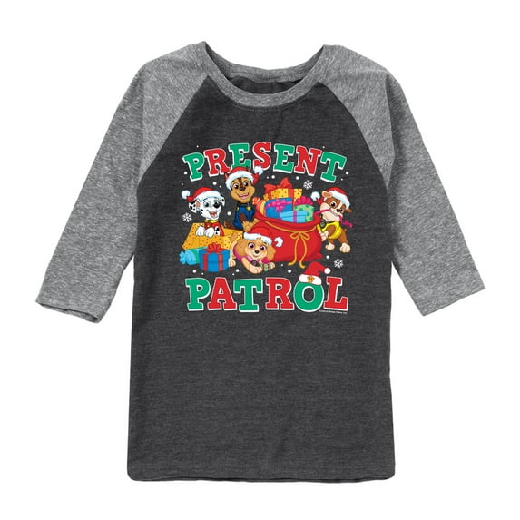 Paw Patrol - Present Patrol - Toddler And Youth Raglan Graphic T-Shirt