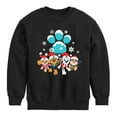 thumbnail image 1 of Paw Patrol - Pup Group Snowy Pawprint - Toddler And Youth Crewneck Fleece Sweatshirt, 1 of 6