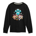 thumbnail image 1 of Paw Patrol - Pup Group Snowy Pawprint - Toddler And Youth Long Sleeve Graphic T-Shirt, 1 of 6
