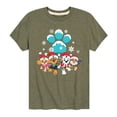 thumbnail image 1 of Paw Patrol - Pup Group Snowy Pawprint - Toddler And Youth Short Sleeve Graphic T-Shirt, 1 of 6