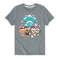 thumbnail image 1 of Paw Patrol - Pup Group Snowy Pawprint - Toddler And Youth Short Sleeve Graphic T-Shirt, 1 of 6